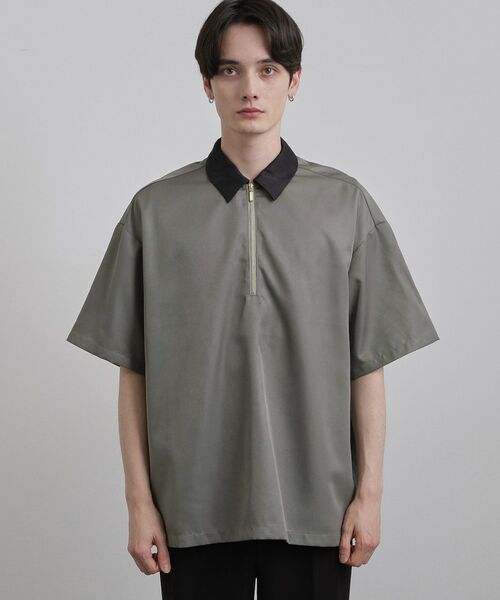 tk.TAKEO KIKUCHI / ティーケー タケオキクチ シャツ・ブラウス | 配色ハーフジップシャツ | 詳細13