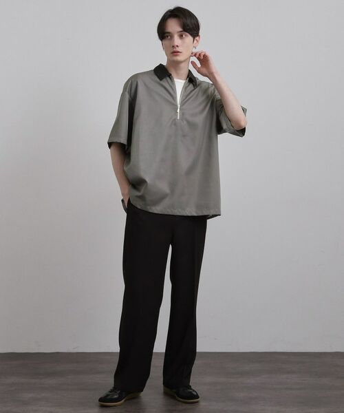 tk.TAKEO KIKUCHI / ティーケー タケオキクチ シャツ・ブラウス | 配色ハーフジップシャツ | 詳細3