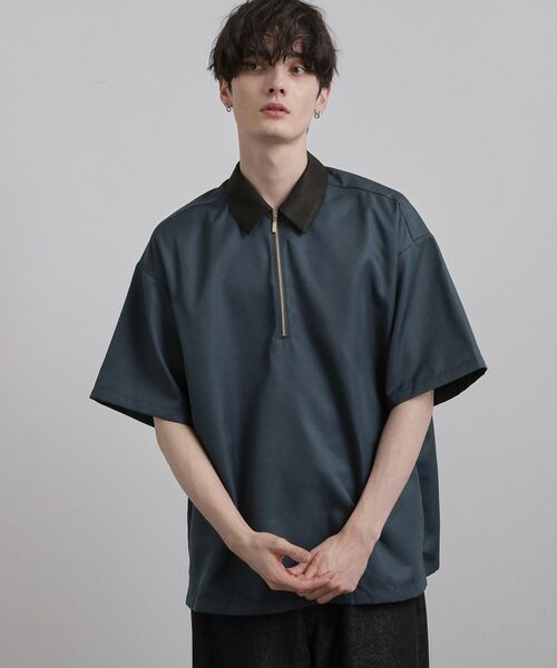 tk.TAKEO KIKUCHI / ティーケー タケオキクチ シャツ・ブラウス | 配色ハーフジップシャツ | 詳細9