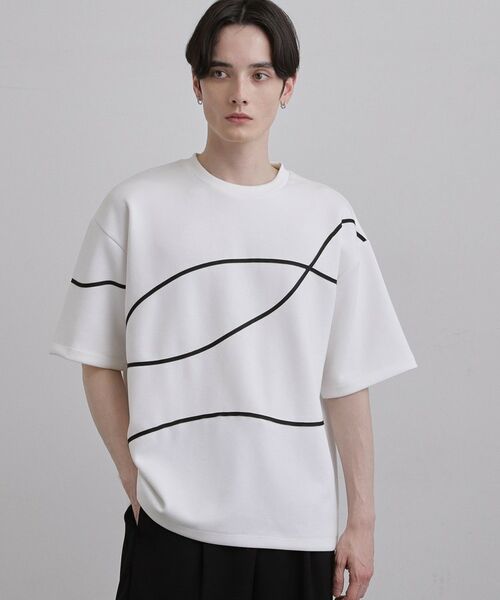 tk.TAKEO KIKUCHI / ティーケー タケオキクチ カットソー | コードエンブロカットソー（ホワイト(001)）