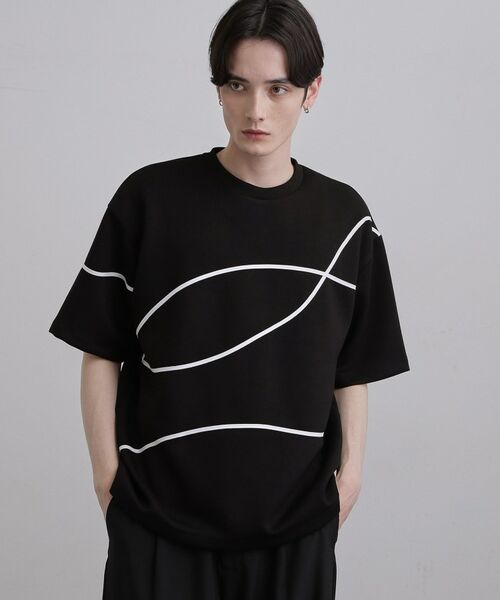 tk.TAKEO KIKUCHI / ティーケー タケオキクチ カットソー | コードエンブロカットソー（ブラック(019)）