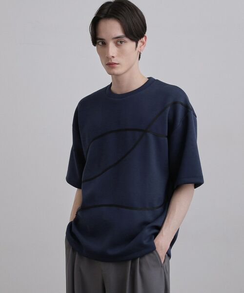 tk.TAKEO KIKUCHI / ティーケー タケオキクチ カットソー | コードエンブロカットソー（ネイビー(094)）