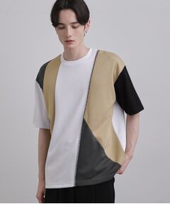 tk.TAKEO KIKUCHI / ティーケー タケオキクチ カットソー | ダイヤゴナル半袖カットソー