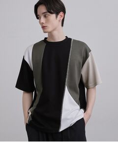 tk.TAKEO KIKUCHI / ティーケー タケオキクチ カットソー | ダイヤゴナル半袖カットソー