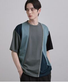 tk.TAKEO KIKUCHI / ティーケー タケオキクチ カットソー | ダイヤゴナル半袖カットソー