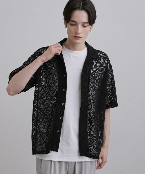 tk.TAKEO KIKUCHI / ティーケー タケオキクチ シャツ・ブラウス | モールレースシャツ | 詳細6