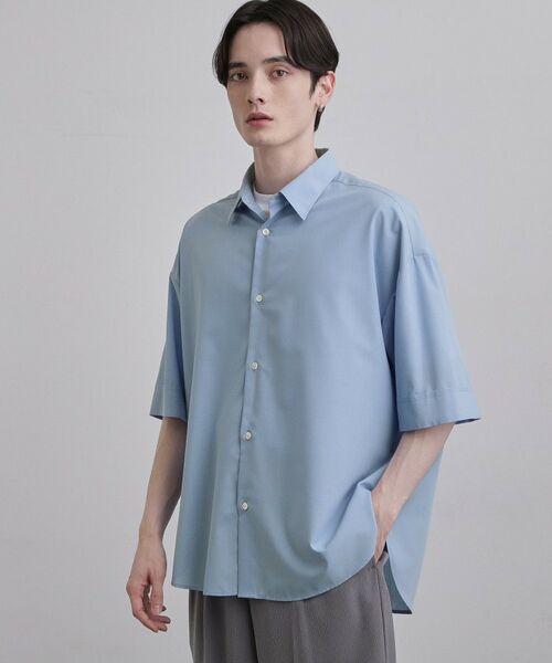 tk.TAKEO KIKUCHI / ティーケー タケオキクチ シャツ・ブラウス | スタンダードオーバーシャツ（ブルー(092)）