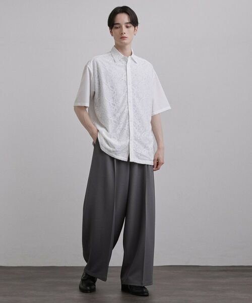 tk.TAKEO KIKUCHI / ティーケー タケオキクチ シャツ・ブラウス | ボタニカルレースシャツ | 詳細4