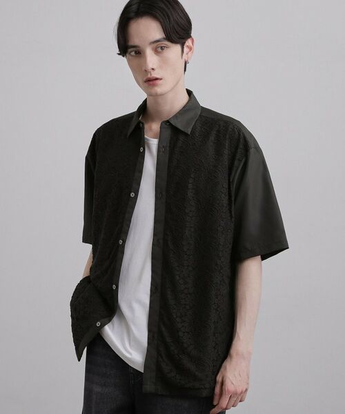 tk.TAKEO KIKUCHI / ティーケー タケオキクチ シャツ・ブラウス | ボタニカルレースシャツ | 詳細6