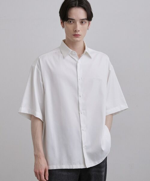 tk.TAKEO KIKUCHI / ティーケー タケオキクチ シャツ・ブラウス | グラデーションプリントシャツ（ホワイト(001)）