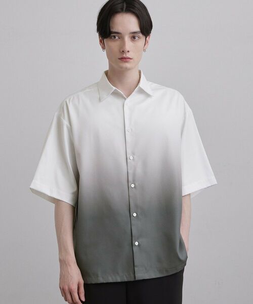 tk.TAKEO KIKUCHI / ティーケー タケオキクチ シャツ・ブラウス | グラデーションプリントシャツ（グレー(112)）