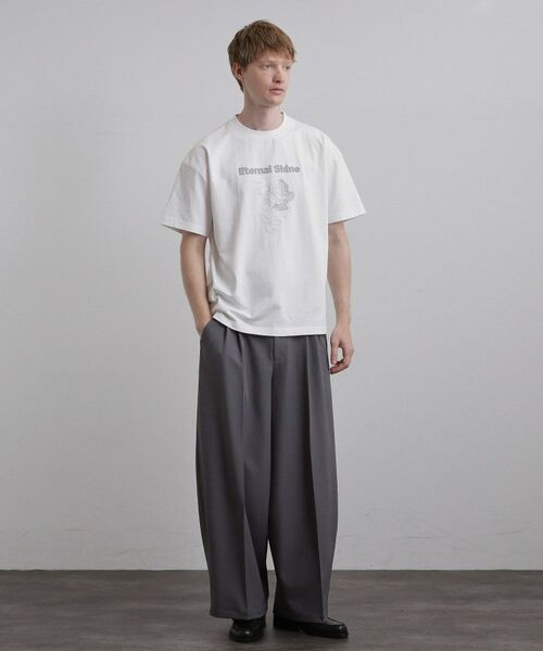 tk.TAKEO KIKUCHI / ティーケー タケオキクチ Tシャツ | ロゴフラワー刺繍Tシャツ | 詳細3