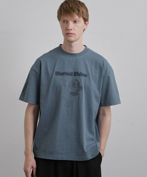 tk.TAKEO KIKUCHI / ティーケー タケオキクチ Tシャツ | ロゴフラワー刺繍Tシャツ | 詳細5