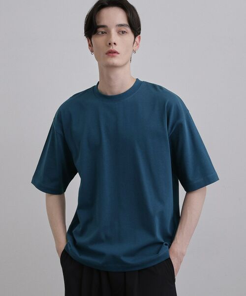 tk.TAKEO KIKUCHI / ティーケー タケオキクチ カットソー | USAコットンバレルTシャツ（ネイビー(094)）