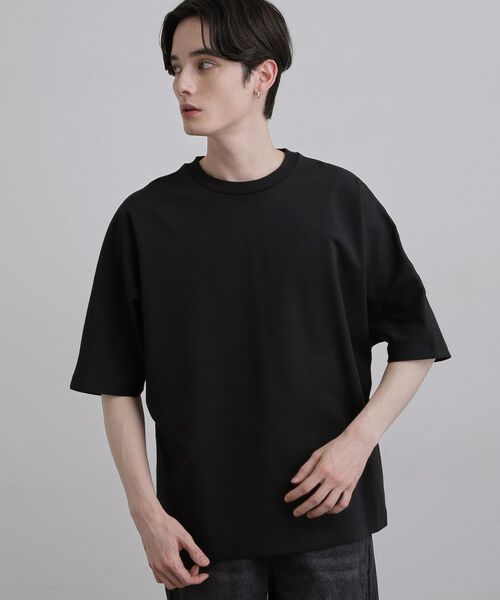tk.TAKEO KIKUCHI / ティーケー タケオキクチ カットソー | ドルマンカットソー（ブラック(019)）