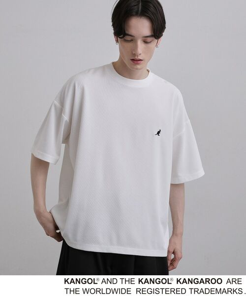 tk.TAKEO KIKUCHI / ティーケー タケオキクチ Tシャツ | KANGOL ワンポイントTシャツ（ホワイト(001)）