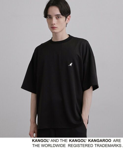 tk.TAKEO KIKUCHI / ティーケー タケオキクチ Tシャツ | KANGOL ワンポイントTシャツ（ブラック(019)）
