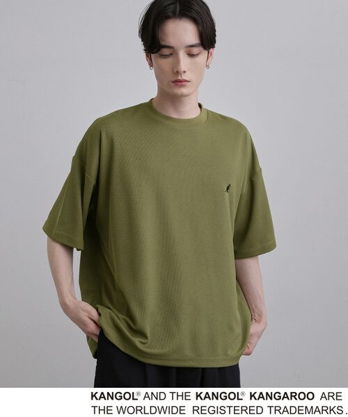 tk.TAKEO KIKUCHI / ティーケー タケオキクチ Tシャツ | KANGOL ワンポイントTシャツ（カーキ(029)）