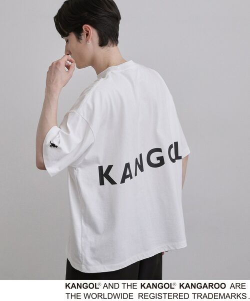tk.TAKEO KIKUCHI / ティーケー タケオキクチ Tシャツ | KANGOL バックプリントTシャツ（ホワイト(001)）