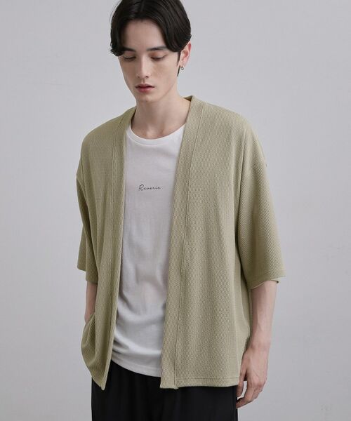 tk.TAKEO KIKUCHI / ティーケー タケオキクチ カットソー | 【2点セット】5分袖ボレロアンサンブル（グレージュ(050)）