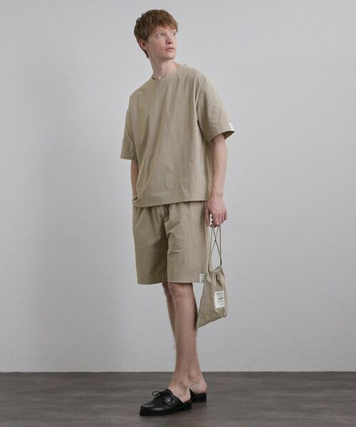 tk.TAKEO KIKUCHI / ティーケー タケオキクチ Tシャツ | Tシャツ＆ショーツパッカブルセット（グレージュ(050)）