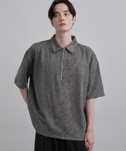 tk.TAKEO KIKUCHI / ティーケー タケオキクチ ポロシャツ | ヴィンテージハーフジップ | 詳細1