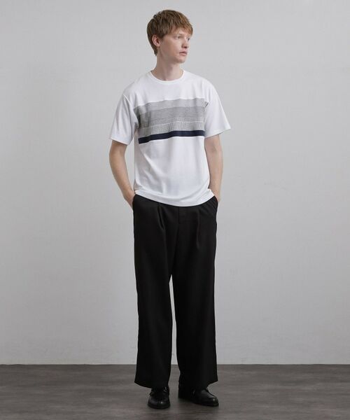 tk.TAKEO KIKUCHI / ティーケー タケオキクチ Tシャツ | パネルニット切替カットソー | 詳細2