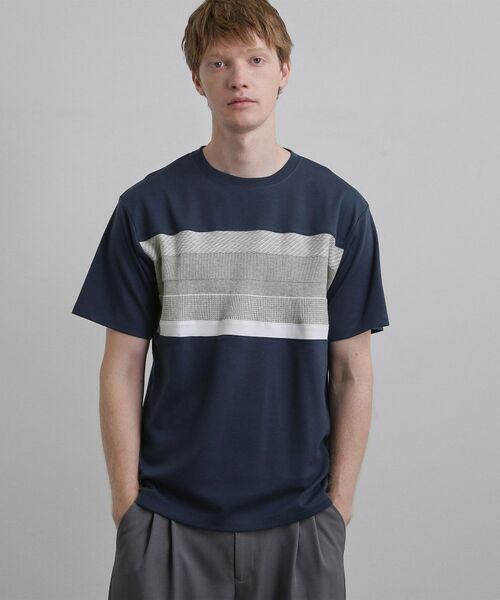 tk.TAKEO KIKUCHI / ティーケー タケオキクチ Tシャツ | パネルニット切替カットソー | 詳細9
