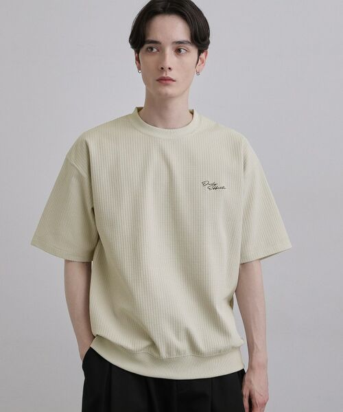 tk.TAKEO KIKUCHI / ティーケー タケオキクチ カットソー | ポリワッフルカットソー（グレージュ(050)）