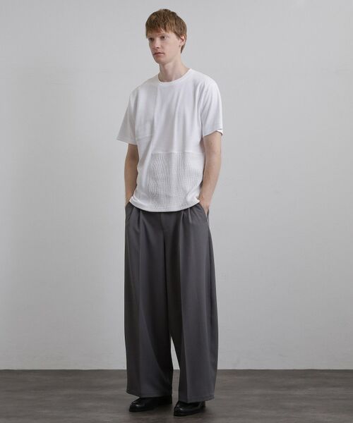 tk.TAKEO KIKUCHI / ティーケー タケオキクチ Tシャツ | ブロックニット切替カットソー | 詳細3