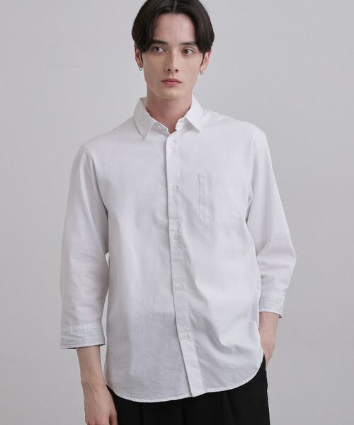 tk.TAKEO KIKUCHI / ティーケー タケオキクチ シャツ・ブラウス | COOLMAX（R）7分袖シャツ | 詳細1