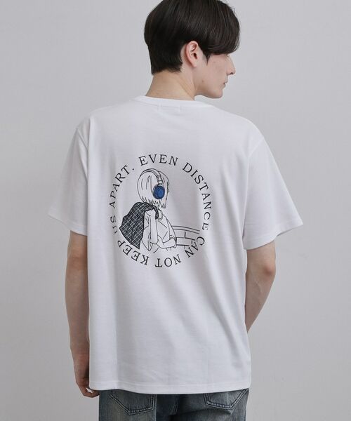 tk.TAKEO KIKUCHI / ティーケー タケオキクチ Tシャツ | GIRLバックＴシャツ（ホワイト(001)）