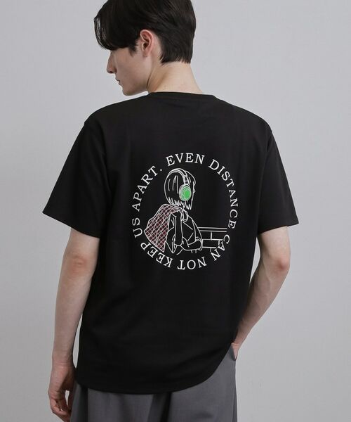 tk.TAKEO KIKUCHI / ティーケー タケオキクチ Tシャツ | GIRLバックＴシャツ（ブラック(019)）