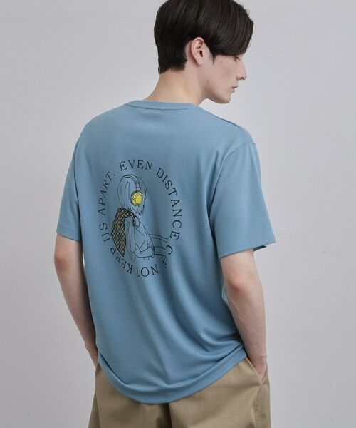 tk.TAKEO KIKUCHI / ティーケー タケオキクチ Tシャツ | GIRLバックＴシャツ（ブルー(092)）