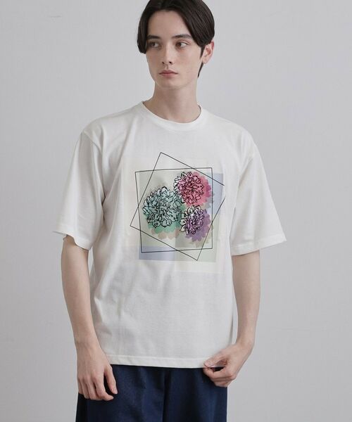 tk.TAKEO KIKUCHI / ティーケー タケオキクチ Tシャツ | フラワープリントTシャツ | 詳細1