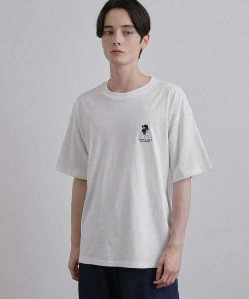 tk.TAKEO KIKUCHI / ティーケー タケオキクチ Tシャツ | ひげオジワンポイントTシャツ | 詳細1