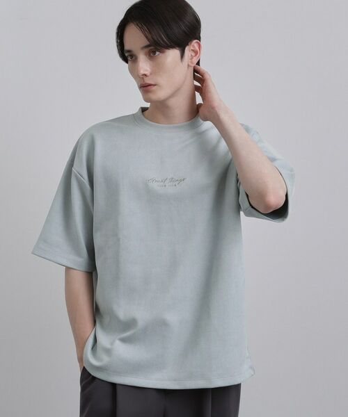 tk.TAKEO KIKUCHI / ティーケー タケオキクチ Tシャツ | ポンチスエードタッチTシャツ | 詳細5