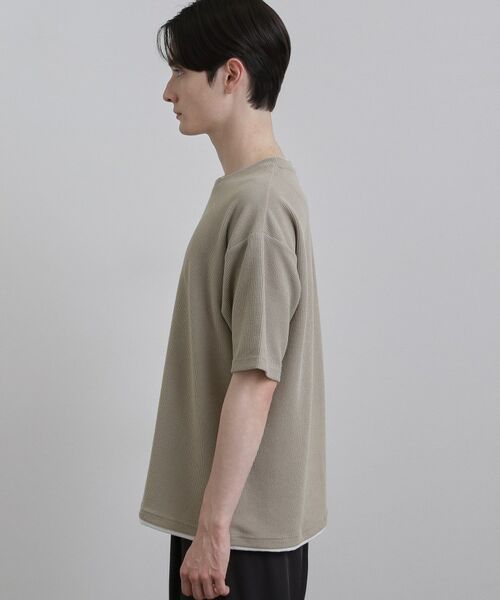 tk.TAKEO KIKUCHI / ティーケー タケオキクチ Tシャツ | リブフェイクレイヤードTシャツ | 詳細14