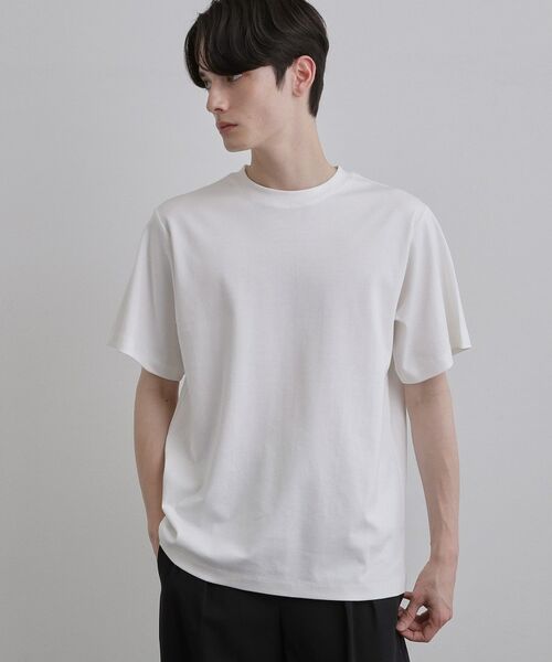 tk.TAKEO KIKUCHI / ティーケー タケオキクチ Tシャツ | 【汗シミ防止／UVカット】sweat stain proof series レギュラーTシャツ（ホワイト(001)）