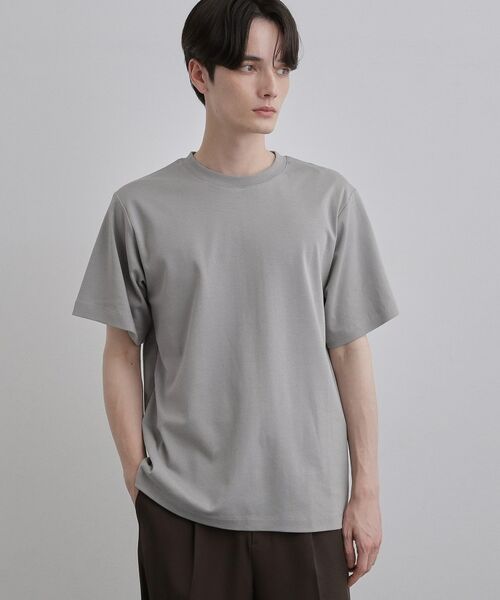 tk.TAKEO KIKUCHI / ティーケー タケオキクチ Tシャツ | 【汗シミ防止／UVカット】sweat stain proof series レギュラーTシャツ（グレー(012)）