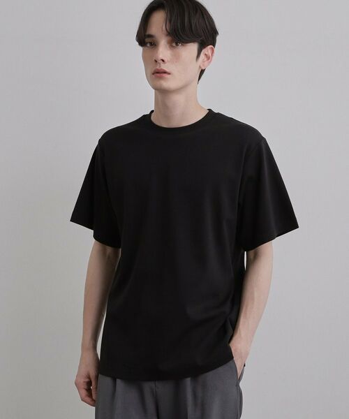 tk.TAKEO KIKUCHI / ティーケー タケオキクチ Tシャツ | 【汗シミ防止／UVカット】sweat stain proof series レギュラーTシャツ（ブラック(019)）
