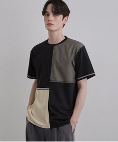tk.TAKEO KIKUCHI / ティーケー タケオキクチ Tシャツ | 異素材ブロック切替Tシャツ