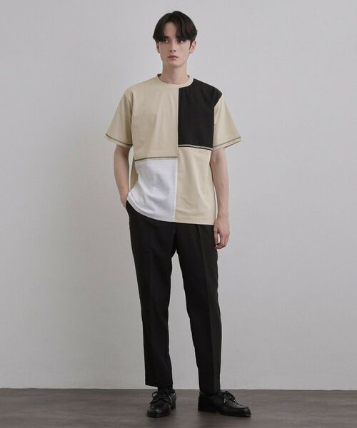 tk.TAKEO KIKUCHI / ティーケー タケオキクチ Tシャツ | 異素材ブロック切替Tシャツ | 詳細11