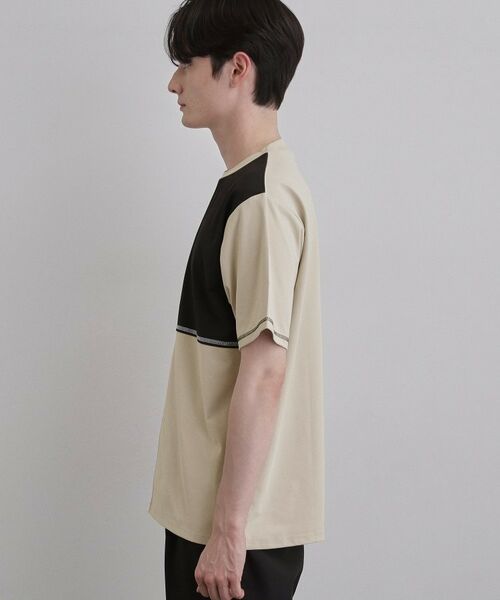 tk.TAKEO KIKUCHI / ティーケー タケオキクチ Tシャツ | 異素材ブロック切替Tシャツ | 詳細14