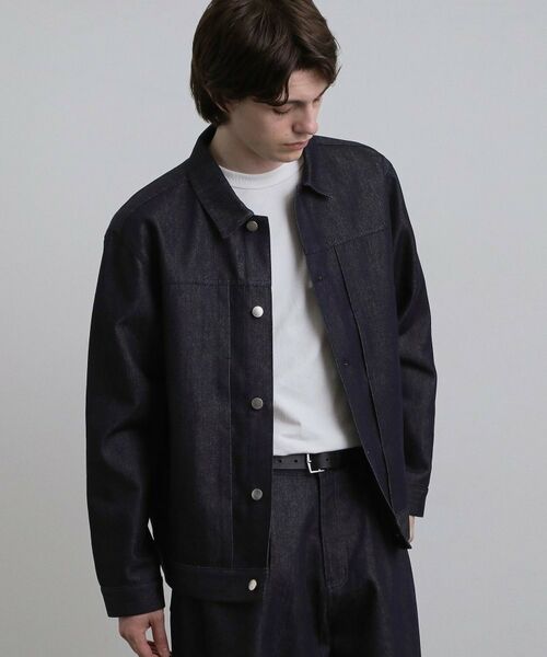 tk.TAKEO KIKUCHI / ティーケー タケオキクチ レザーブルゾン・ジャケット | 【色褪せしにくいデニム】Comfy Fadeless Denim Seriesデニムブルゾン | 詳細6