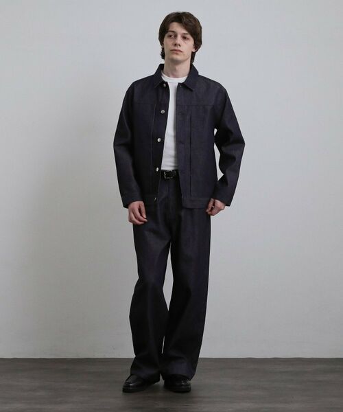 tk.TAKEO KIKUCHI / ティーケー タケオキクチ レザーブルゾン・ジャケット | 【色褪せしにくいデニム】Comfy Fadeless Denim Seriesデニムブルゾン | 詳細7