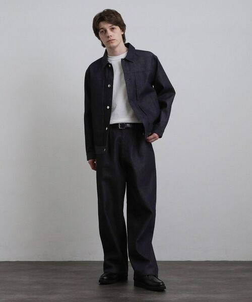 tk.TAKEO KIKUCHI / ティーケー タケオキクチ レザーブルゾン・ジャケット | 【色褪せしにくいデニム】Comfy Fadeless Denim Seriesデニムブルゾン | 詳細8