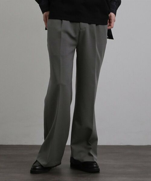 tk.TAKEO KIKUCHI / ティーケー タケオキクチ パンツ | 【防シワ/ストレッチ】smart shift seriesワイドストレートパンツ(チャコールグレー(014))