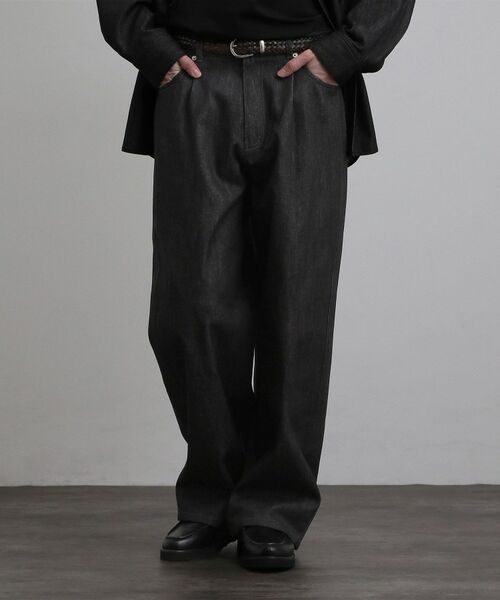 tk.TAKEO KIKUCHI / ティーケー タケオキクチ デニムパンツ | 【色褪せしにくいデニム】Comfy Fadeless Denim Seriesバレルデニム（ブラック(019)）