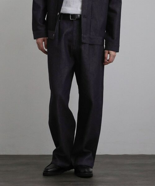 tk.TAKEO KIKUCHI / ティーケー タケオキクチ デニムパンツ | 【色褪せしにくいデニム】Comfy Fadeless Denim Seriesバレルデニム（ネイビー(094)）